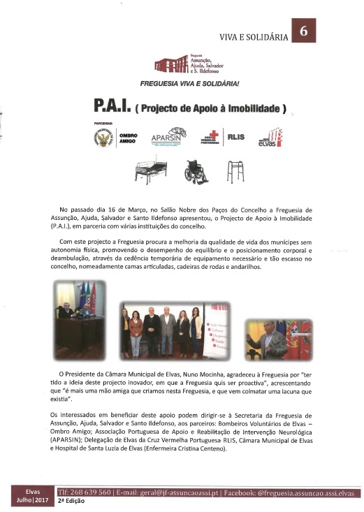 Projeto de Apoio &agrave; Imubilidade
